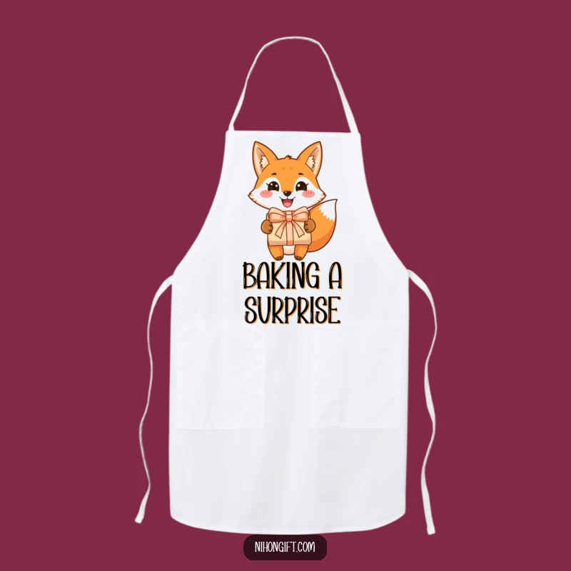 Funny Fox Apron: Cheerful Grin, Gift Presenter, Perfect Kitchen Funny Gift