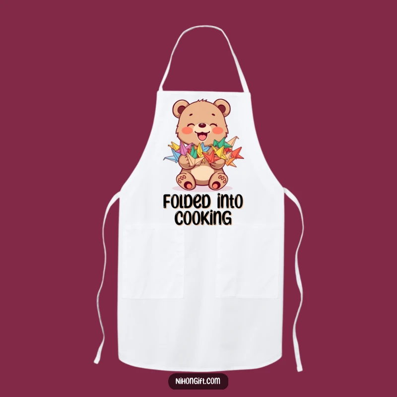 Bear Cub Chef Origami Funny Apron: Cook up Joyful Meals