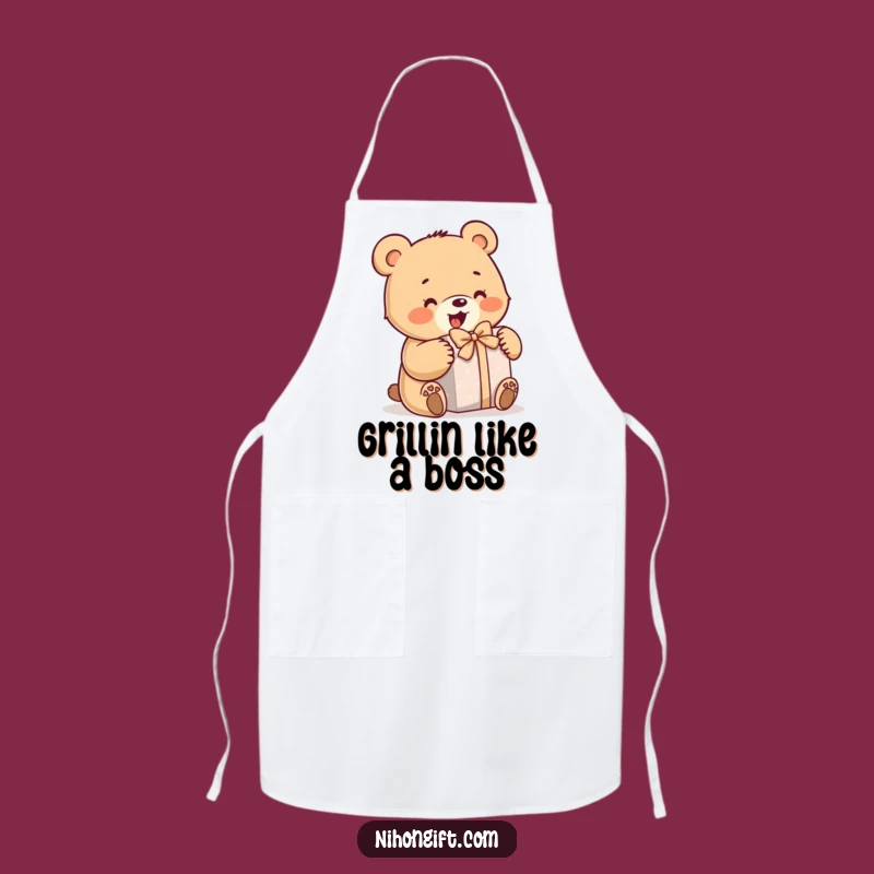 Funny Bear Apron - Enthusiastic Kitchen Wear, Perfect Gift