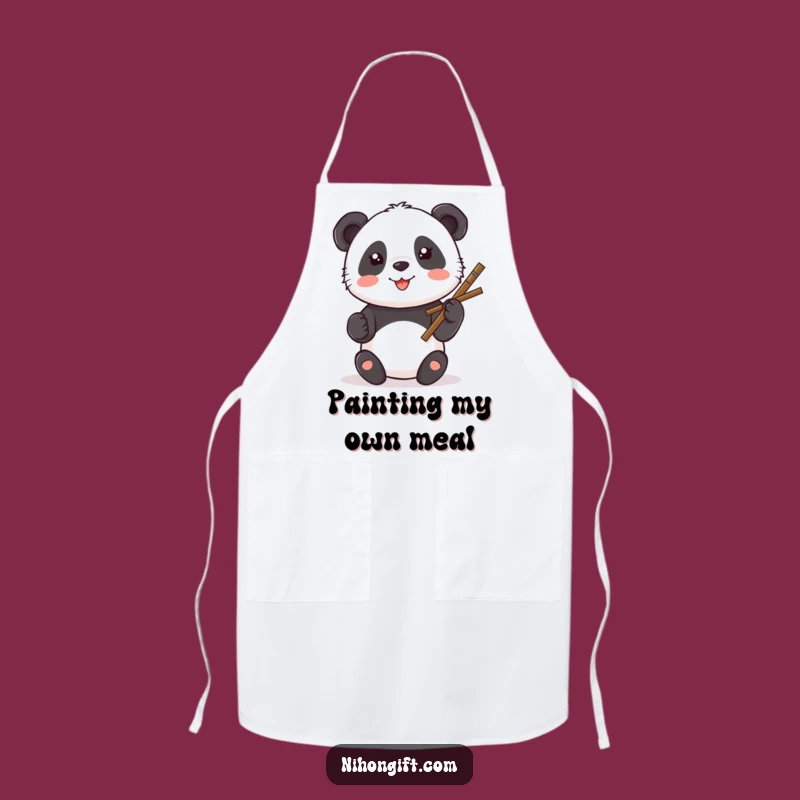 Funny Kawaii Panda Art Apron: Create Masterpieces in the Kitchen!