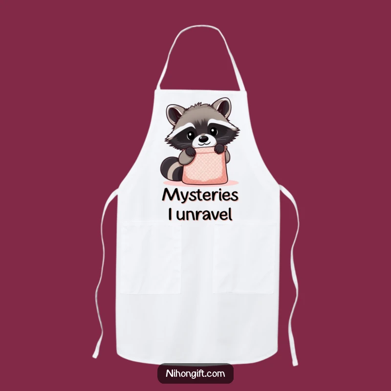 Funny Kawaii Raccoon Apron: Cute Kitchen Wear, Perfect Gift for Cooks