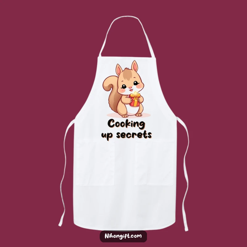 Funny Squirrel Apron - Kawaii Critter Hides a Shiny Gift