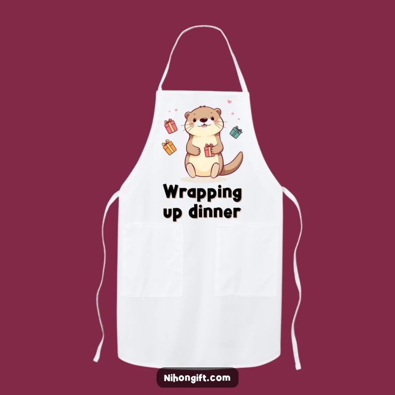 Funny Kawaii Otter Juggling Gifts Apron: Chef-Worthy & Hilarious Kitchen Wear