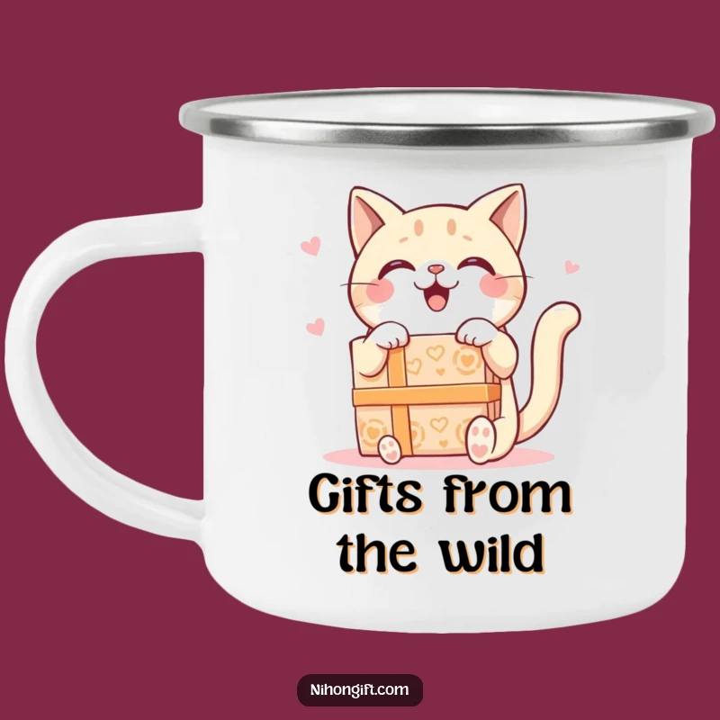 Funny Kawaii Cat Camping Mug: Durable, Cute, Perfect Gift for Campers