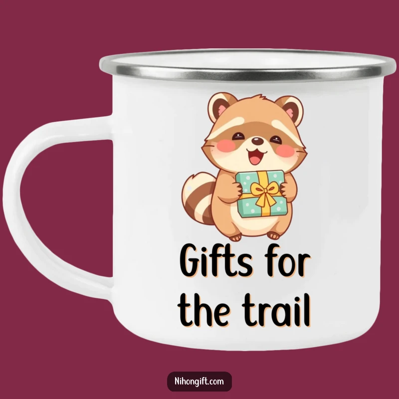 Durable Funny Tanuki Camping Mug - Adventure Ready Cheer