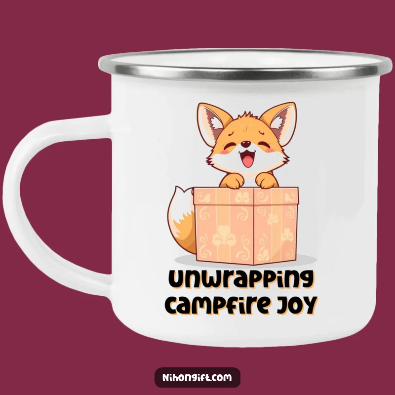 Funny Fox Puppy Gift Camping Mug - Durable Cute Outdoor Mug, Gift Lover