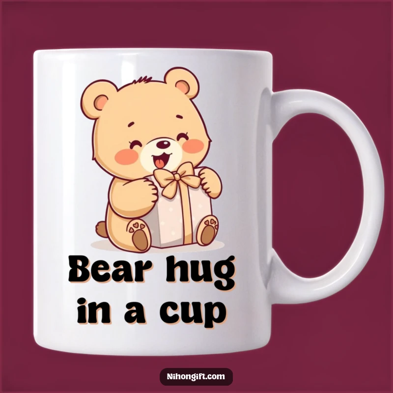 Funny Bear Gift Mug - Enthusiastic Opening, Perfect Humorous Gift