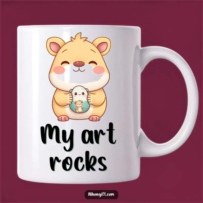 Funny Animal Ceramic Artist Mug - Hilarious Gift for Hobbyists!