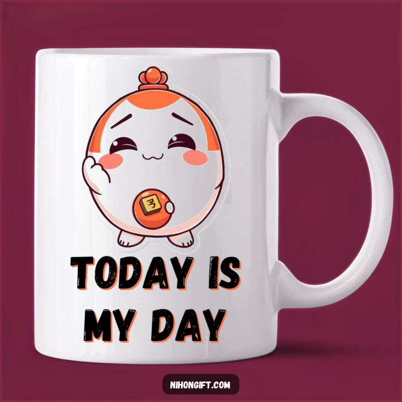 Funny! Lucky Daruma Doll Offering Coin Mug: A Hilarious Gift for Good Fortune Seekers