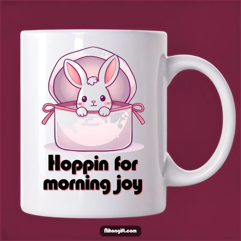 Funny Rabbit Gift Bag Mug: Peek-a-Boo Surprise for a Joyful Morning Sip