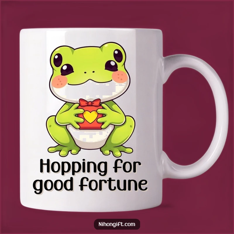 Funny Kawaii Frog Lucky Charm Mug - Whimsical Gift Holder