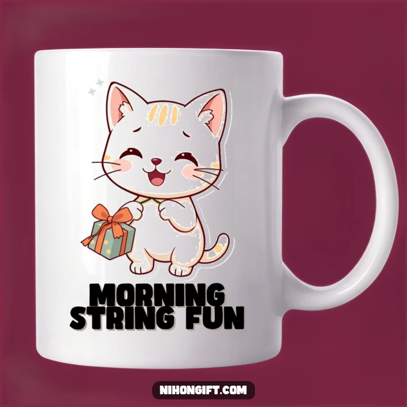 Funny Cat Gift Mug - Playful Dangler, Hilarious Present Idea