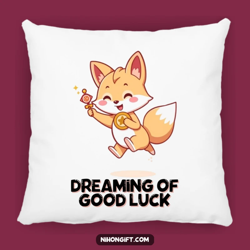 Comfy Funny Kawaii Fox Pillow - Lucky Leap Design, Soft & Joyful Funny Gift