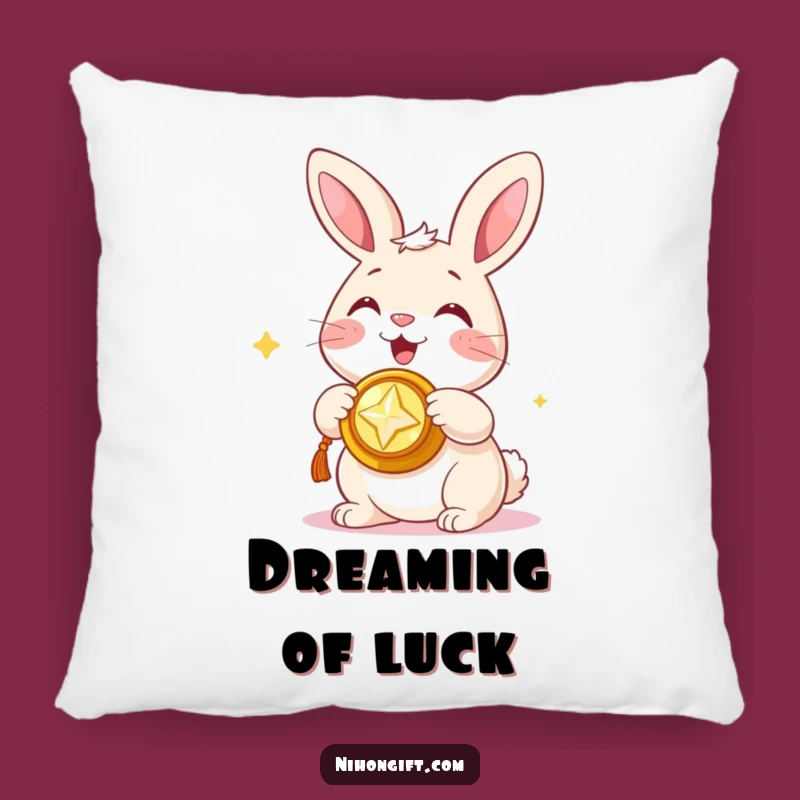 Cuddly Bunny Trinket Pillow Funny Accent: Cozy Up with Lucky Comfort