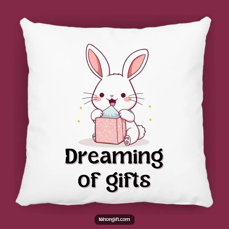 Funny Kawaii Bunny Gift Joy Pillow - Cozy & Hilarious Decor Accent