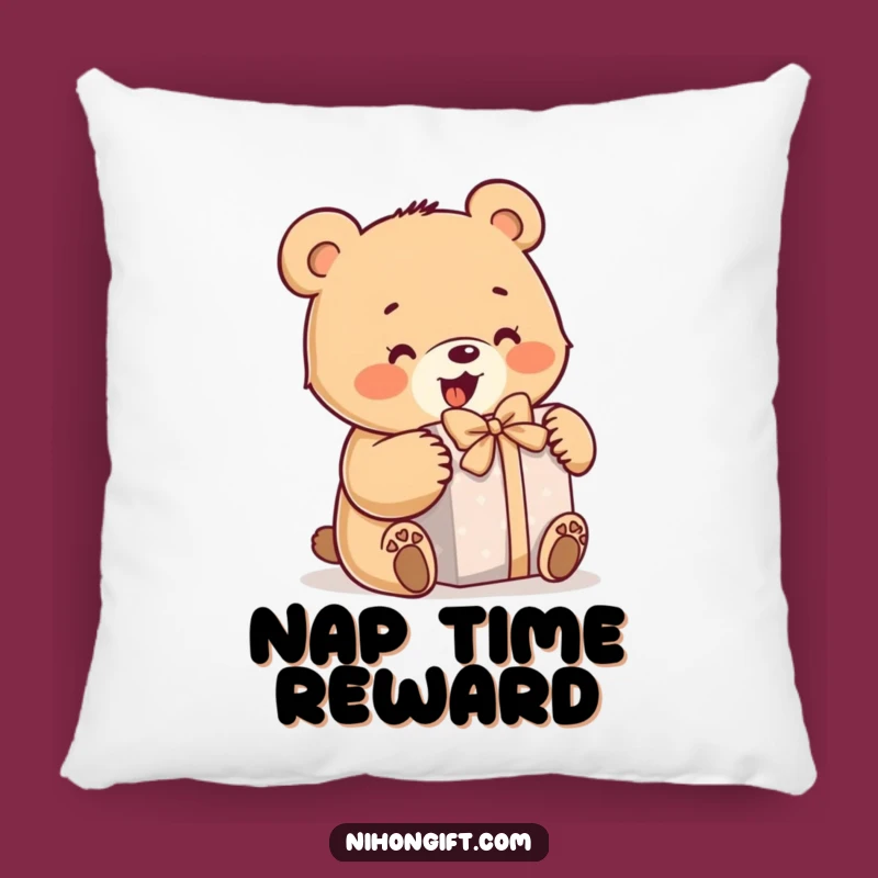 Funny Bear Pillow - Cozy Enthusiasm Accent, Great Gift