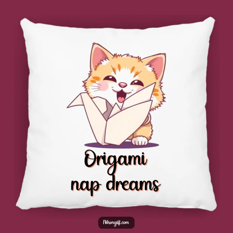 Funny Cat Origami Pillow: Cozy Ecstasy and Lucky Charm