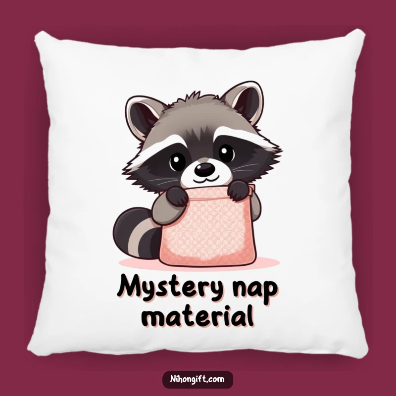 Funny Kawaii Raccoon Pillow: Cuddly Comfort, Adorable Curious Gift