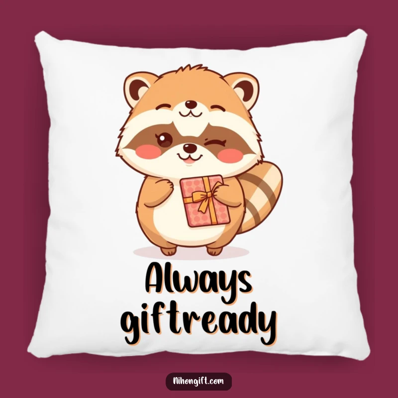 Soft Funny Kawaii Tanuki Pillow: A Cheerful Wink for Cozy Comfort