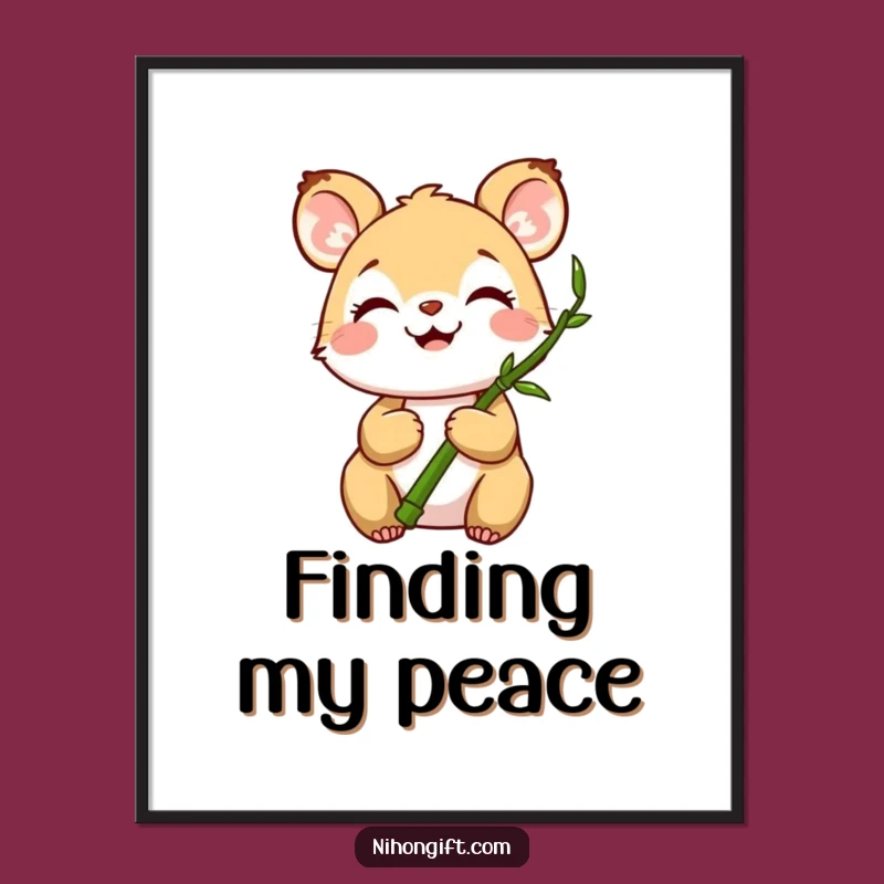 Funny Animal Bamboo Digital Print - Instant Zen Decor