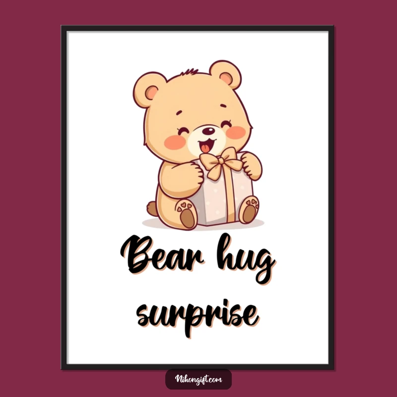 Funny Bear Digital Print - Instant Joyful Art, Perfect Gift