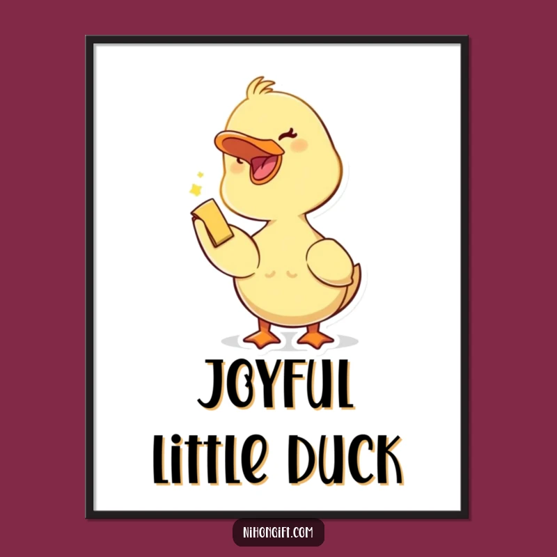 Funny Duckling Trinket Digital Art: Adorable Wall Decor & Instant Gift