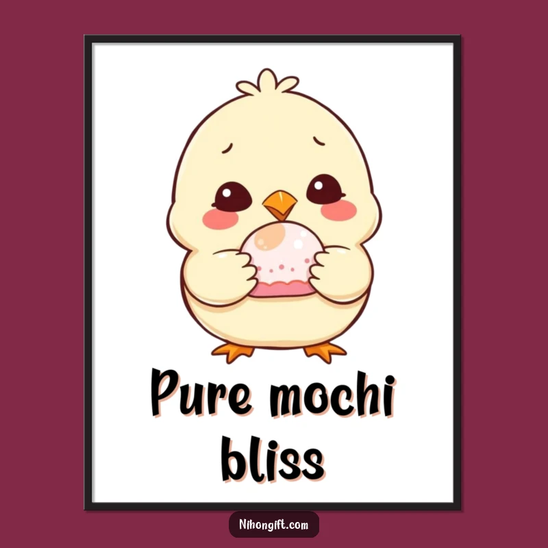 Funny Chubby Chick Mochi Digital Art: Instant Sweet Humor for Your Walls