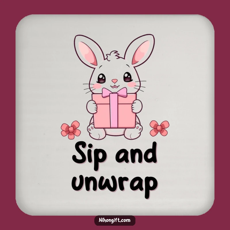 Funny Bunny Coasters (Set of 4) - Cute Table Protection, Fun Gift