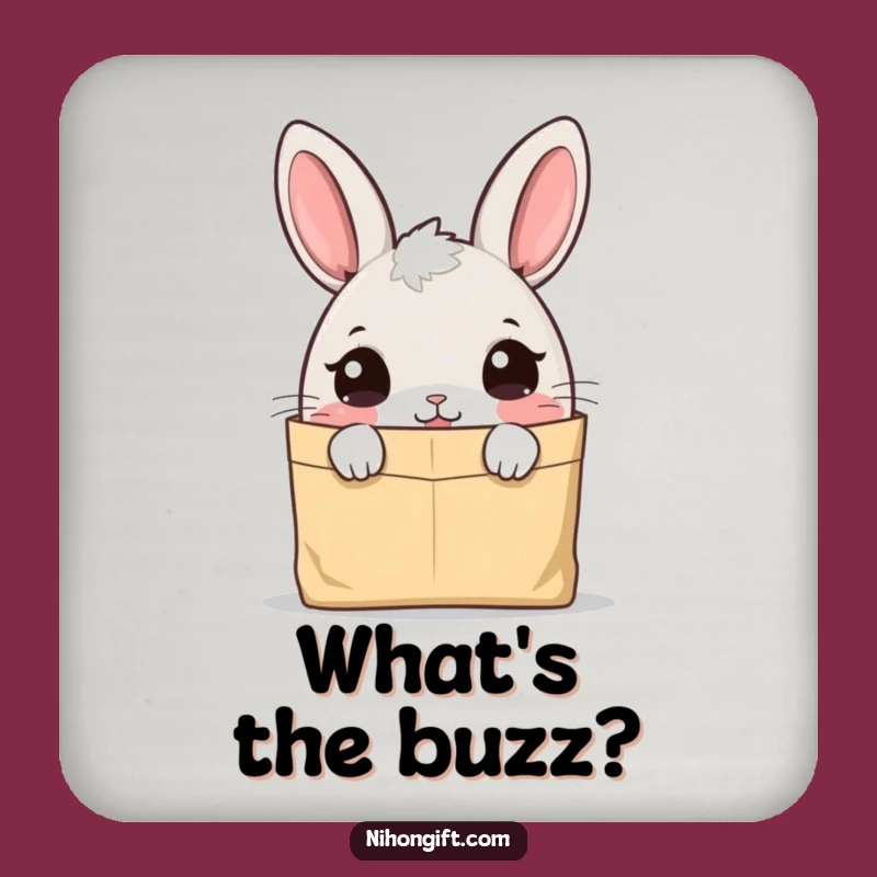 Funny Bunny Gift Coasters - Protect Surfaces with Whimsical Art