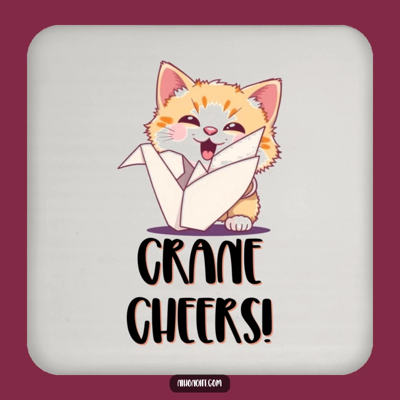 Funny Cat Origami Coasters: Protect Surfaces with Luck
