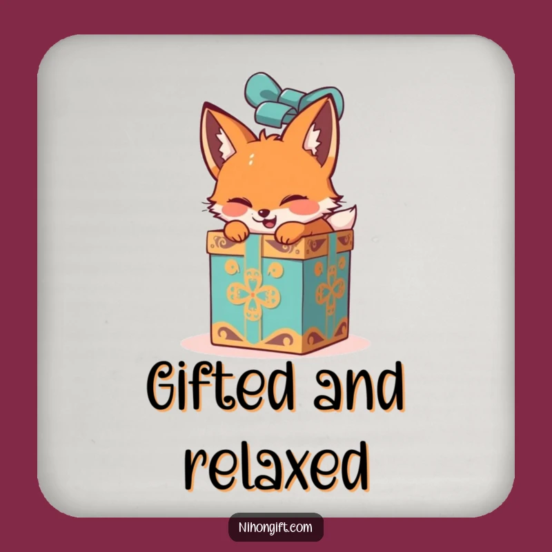 Funny Fox Gift Coasters - Protect Surfaces with Humorous Art