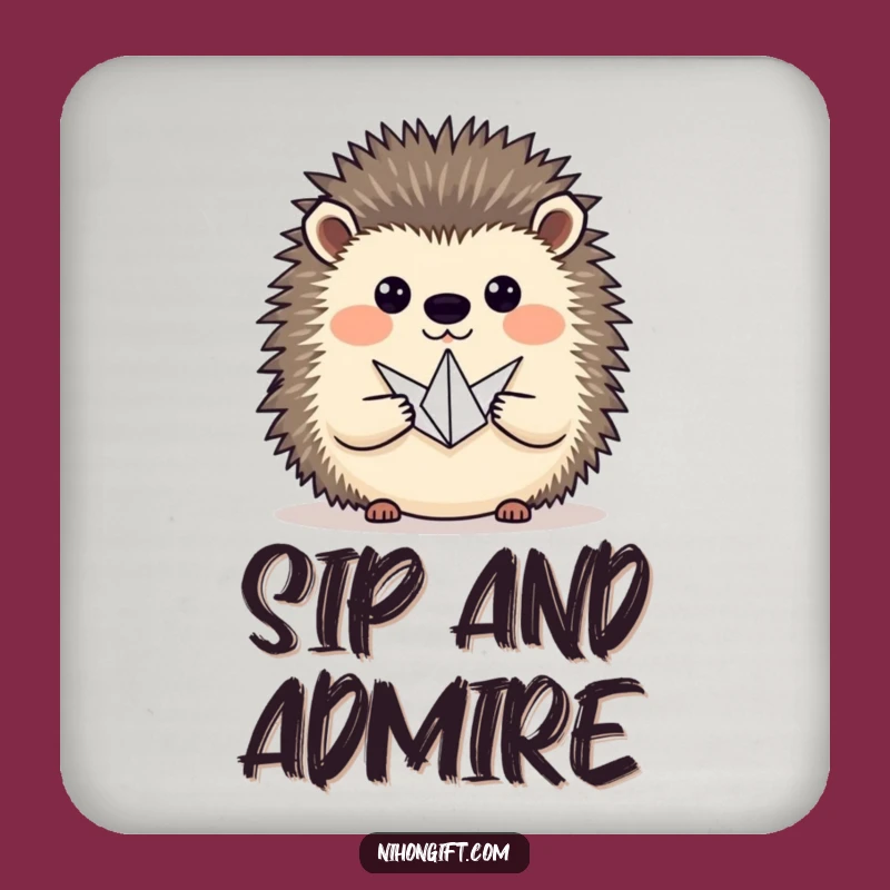Funny Hedgehog Crane Coaster: Protect Surfaces with Artistic Charm Gift