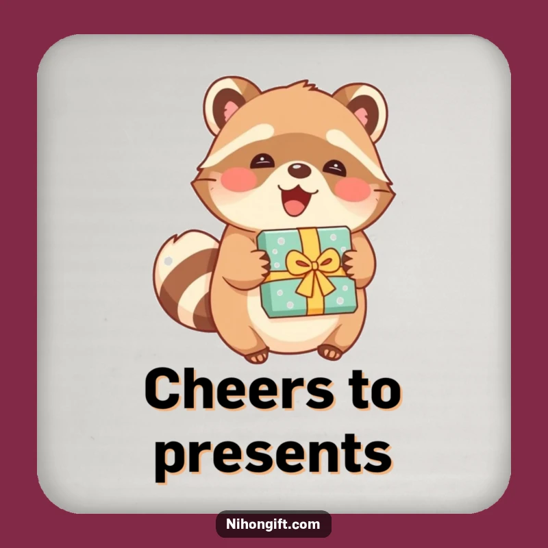 Funny Tanuki Gift Coasters - Protect Surfaces with Playful Art