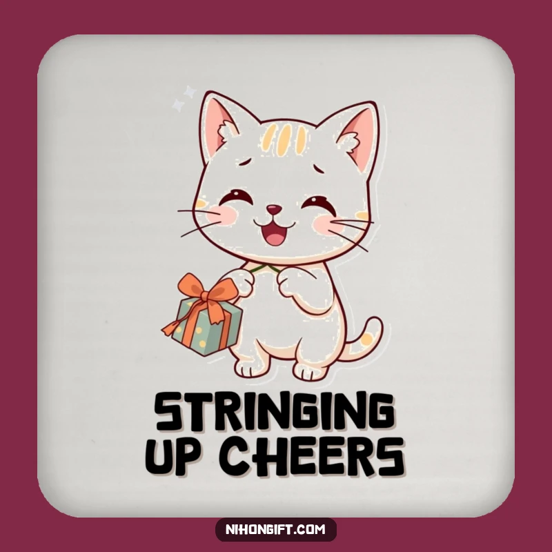Funny Cat Gift Coasters - Protect Surfaces with Playful Art