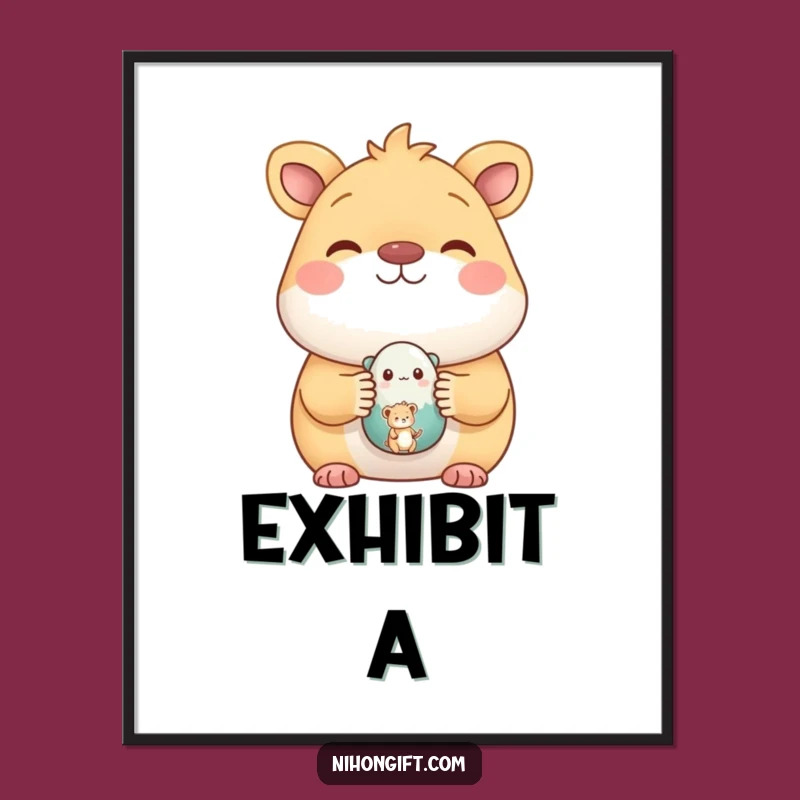 Funny Animal Ceramic Art Poster - Hilarious Wall Decor Gift!