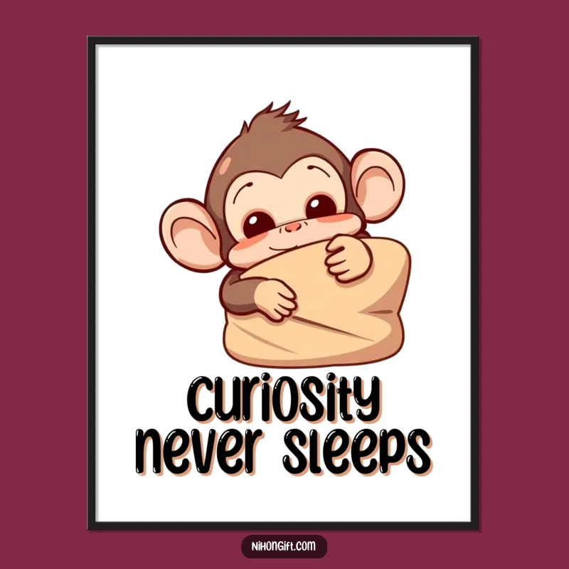 Funny Monkey Prank Poster: Playful Wall Art for a Mischievous Touch