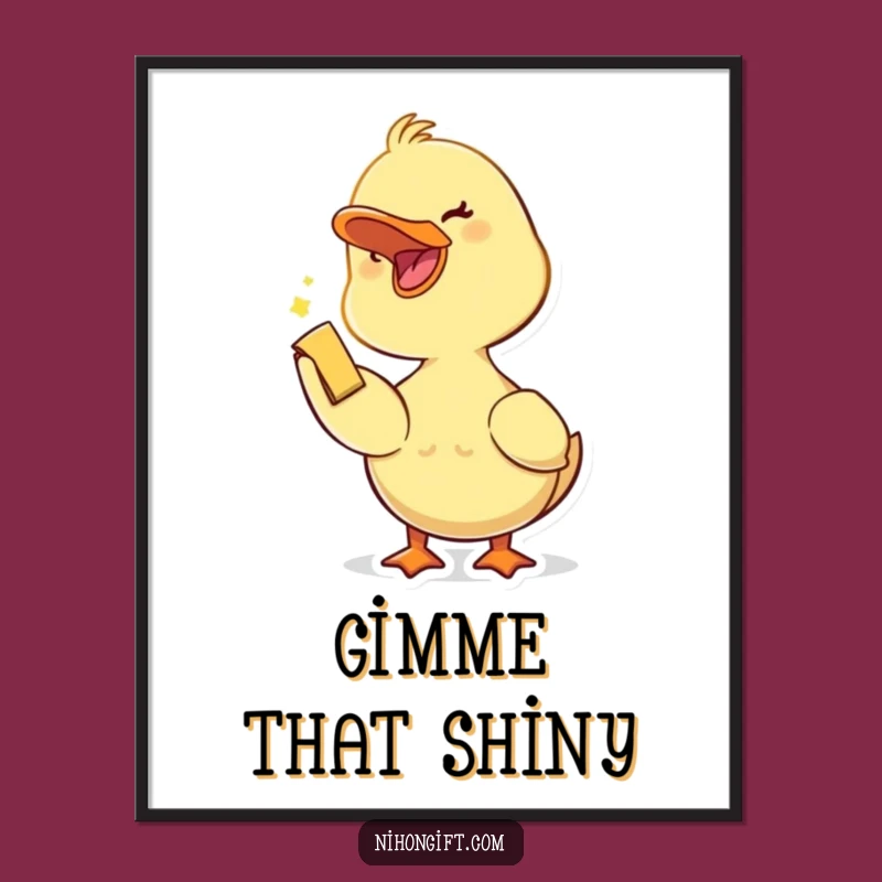 Funny Duckling Trinket Poster: Adorable Wall Art & Whimsical Gift Idea