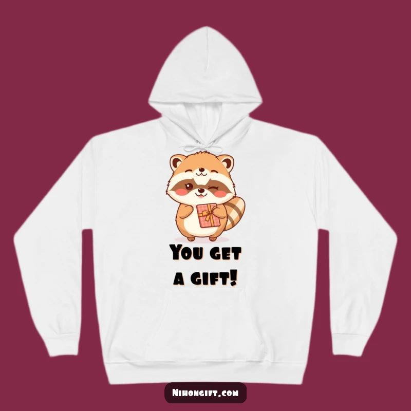 Cozy Funny Kawaii Tanuki Hoodie: Gift of Warmth and a Cheerful Wink