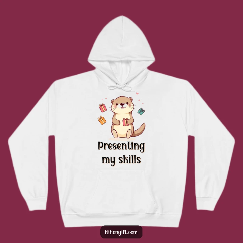 Funny Kawaii Otter Juggling Gifts Hoodie: Cozy & Hilarious Sweatshirt for Otter Fans