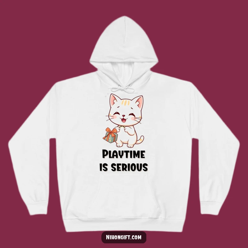 Cozy Funny Cat Hoodie - Warm Playfulness, Hilarious Gift