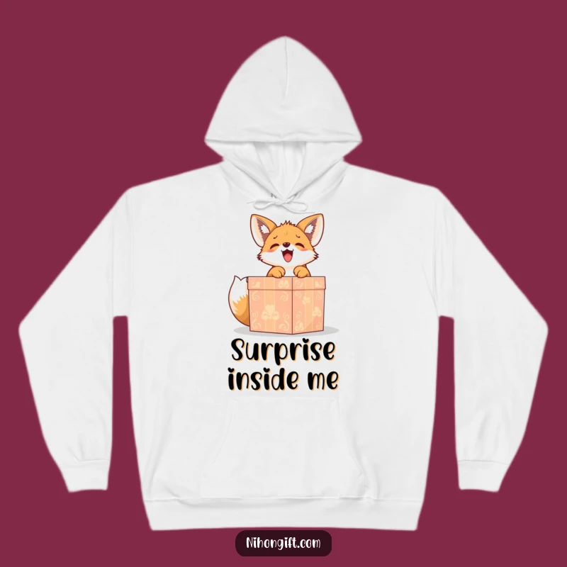 Cozy Funny Fox Puppy Gift Hoodie - Adorable Character Pullover, Perfect Gift