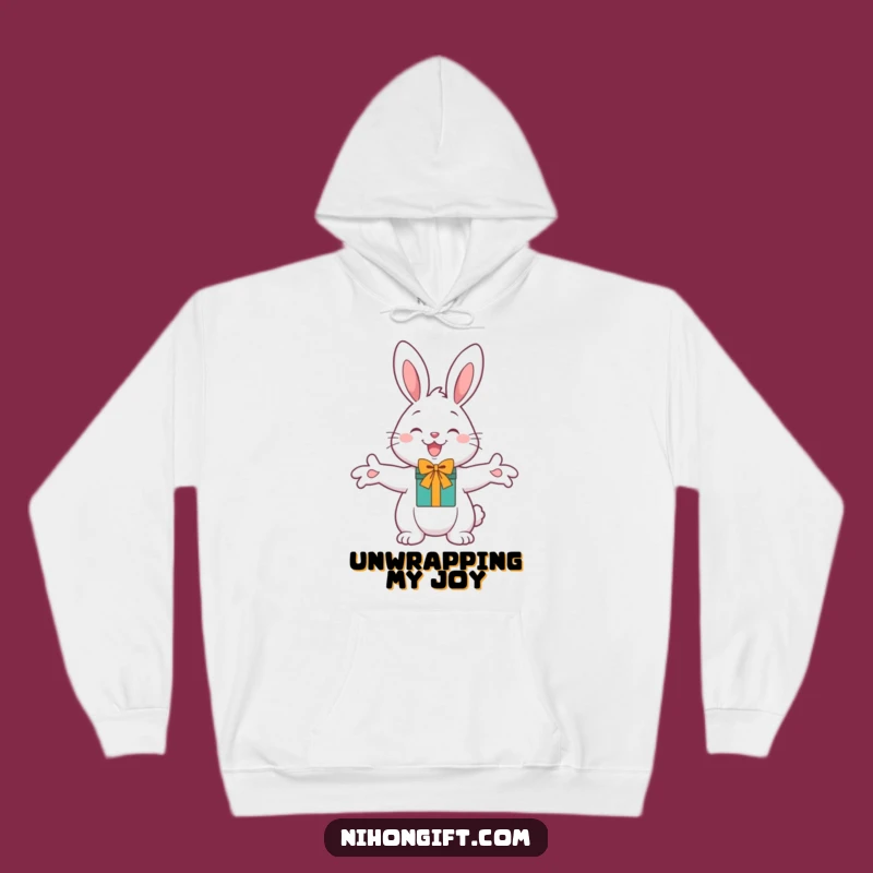 Cozy Funny Cheerful Bunny Gift Hoodie: Embrace Warmth and Humorous Giving