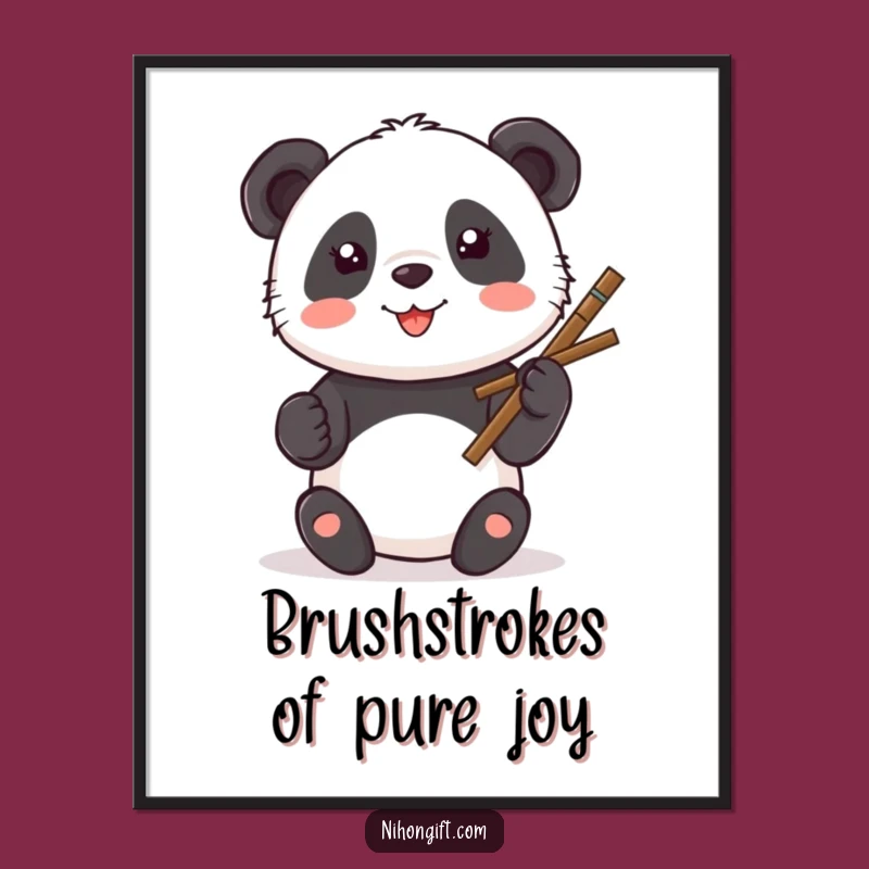 Free Printable Wall Art: Panda Artist Smile Downloadable Decor for Cheerful Spaces