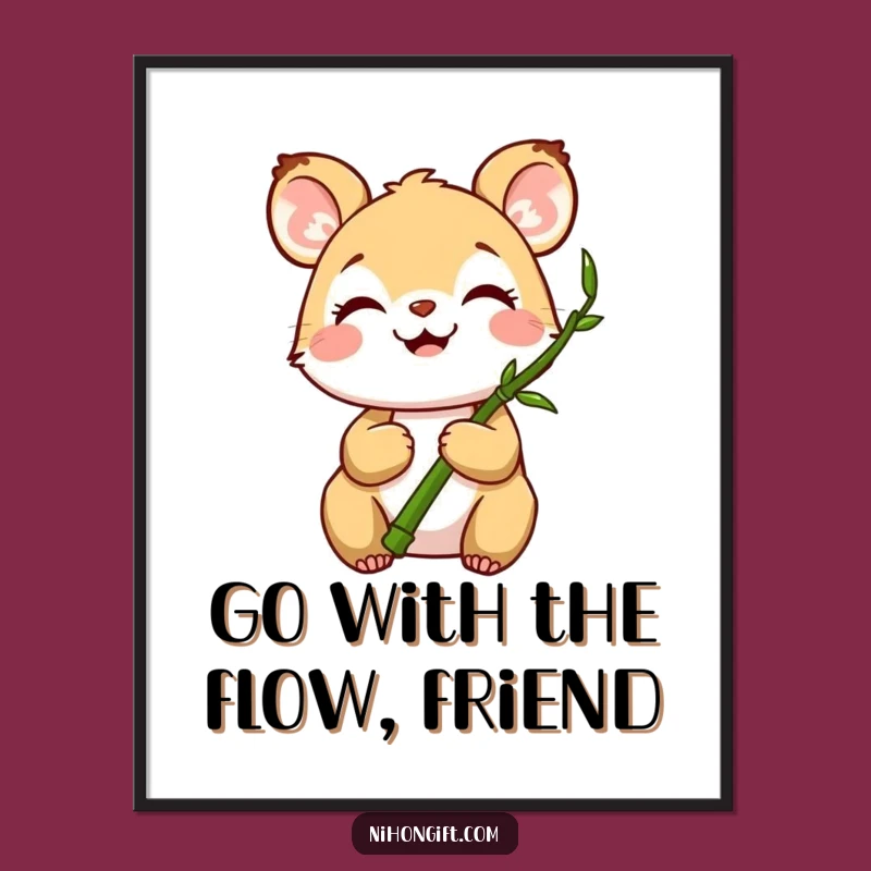 Free Printable Joyful Animal Bamboo Wall Art - Zen Downloadable Decor