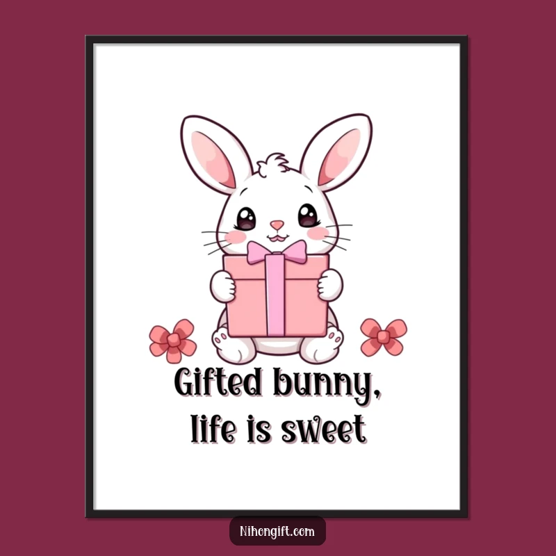 Free Printable Bunny Wall Art: Funny Surprise Gift Surprise Eyes Downloadable