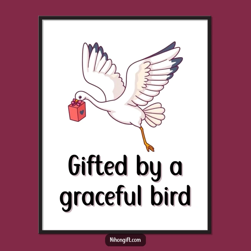 Free Printable Wall Art: Crane Gift Delivery Downloadable Decor for Serene Spaces