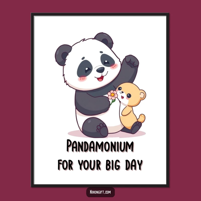 Free Printable Panda Flower Art: Cute Gift Decor, Downloadable Art for Any Room