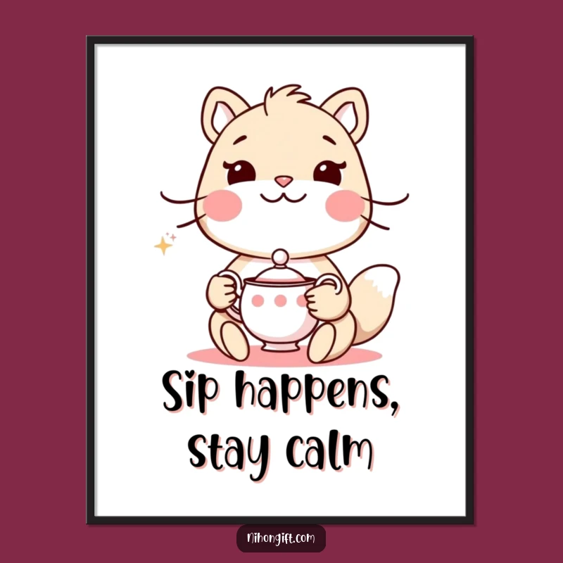 Free Printable Tea Time Animal Wall Art - Funny Downloadable Decor