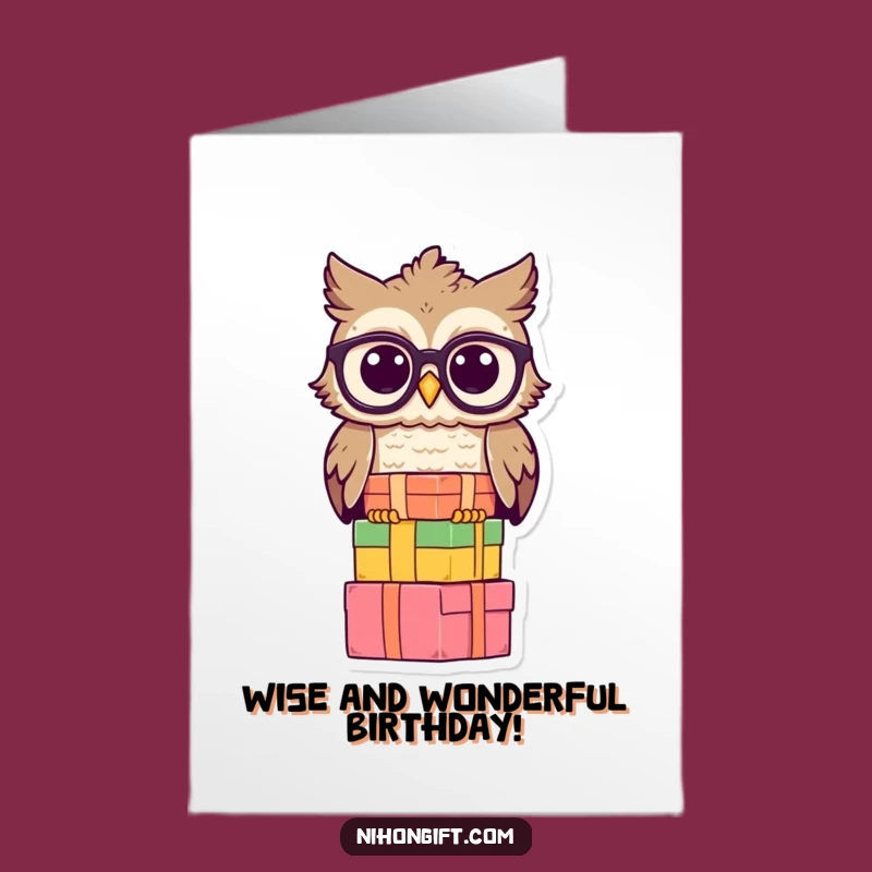 Free Printable Birthday Card: Wise Owl Gifts - Smart Celebration Downloadable