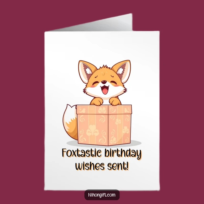 Free Printable Fox Puppy Birthday Card: Gift Joy Downloadable